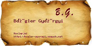 Bügler Györgyi névjegykártya