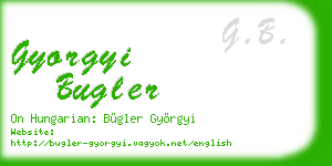 gyorgyi bugler business card