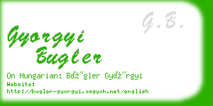 gyorgyi bugler business card